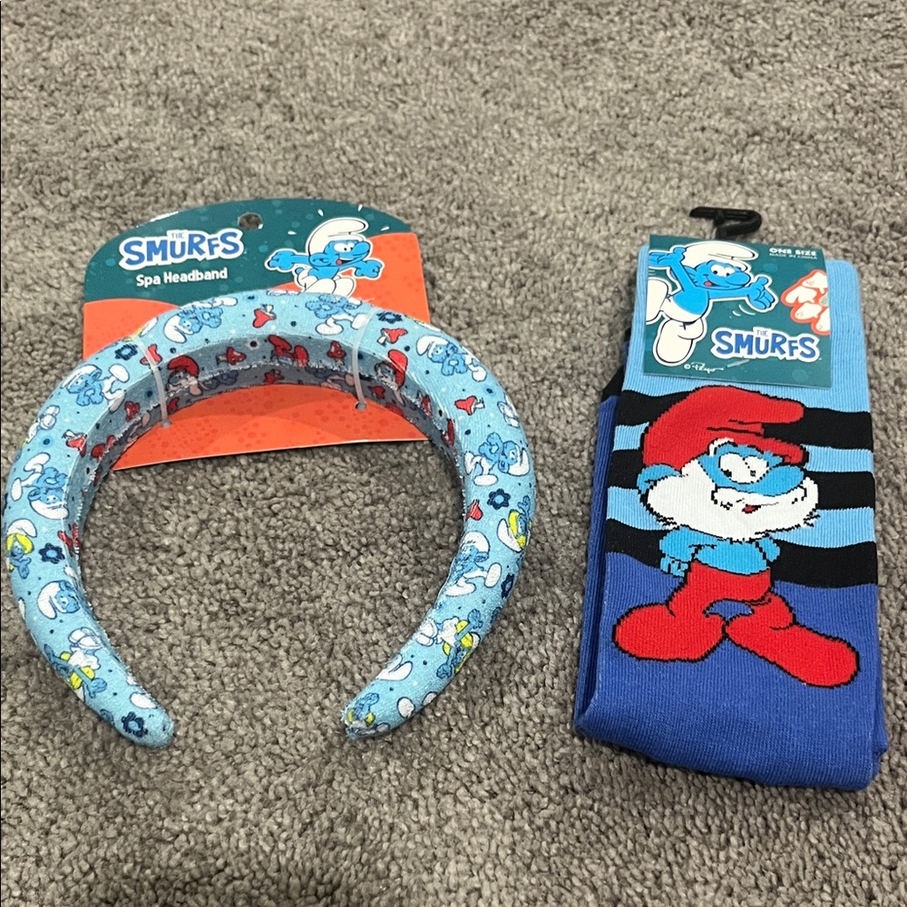 Blue Smurf Headband and Socks